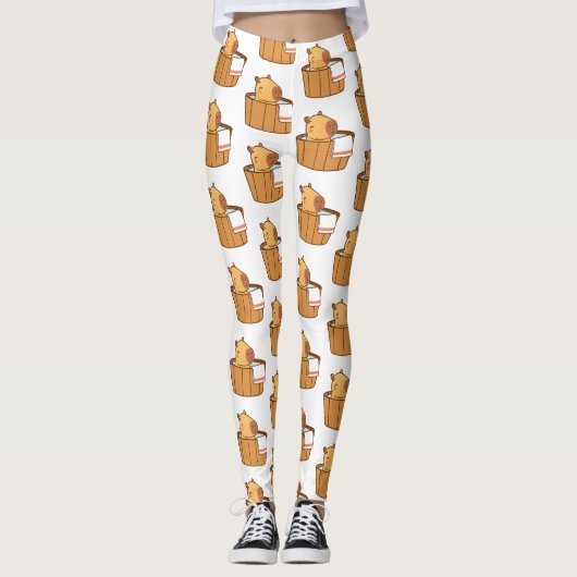 Schattigee Capybara-Leggings - Fun Animal Print Yo Leggings (Voorkant)