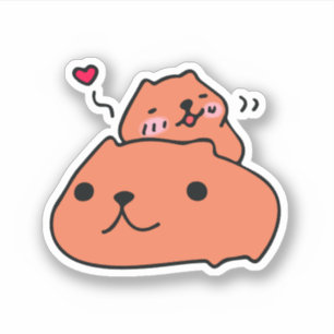 Schattigee Capybara Liefde Sticker