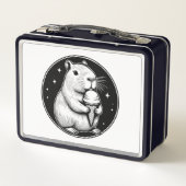 Schattigee Capybara met Ice Cream Cone Kawaii (Achterkant)