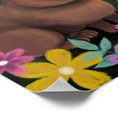 Schattigee Capybara Print. Poster (Hoek)