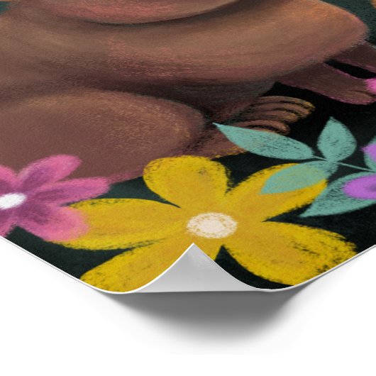 Schattigee Capybara Print. Poster (Hoek)