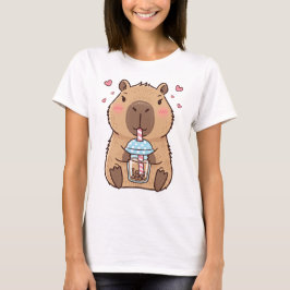 Schattigee Capybara Sipping Boba Tea Chill Vibes A T-shirt