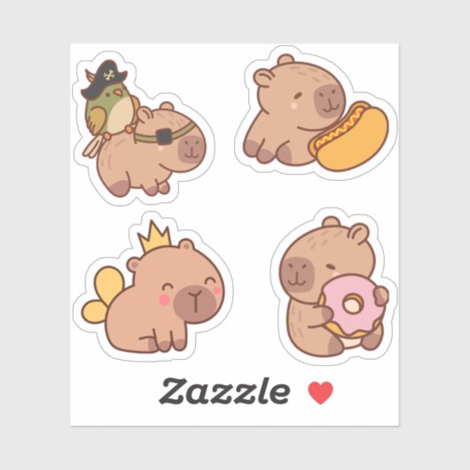 Schattigee Capybara Sticker Pack - Schattig en leu (Vel)