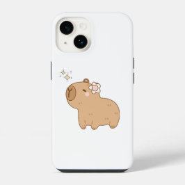 Schattigee Capybara telefoonhoes iPhone 14 Hoesje