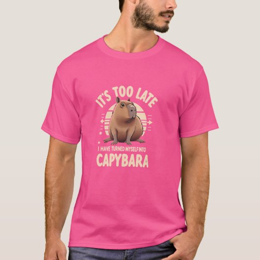 Schattigee Capybara-transformatie - humoristische  T-shirt (Voorkant)