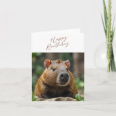 Schattigee Capybara Verjaardag Kaart (Voorkant)