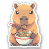 Schattigee Capybara Vinyl Stickers (Voorkant)
