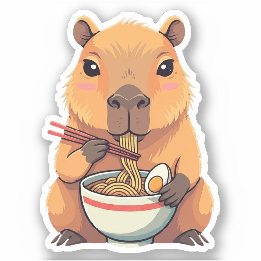 Schattigee Capybara Vinyl Stickers (Voorkant)