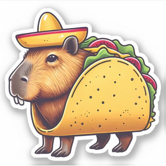 Schattigee Capybara Vinyl Stickers (Voorkant)
