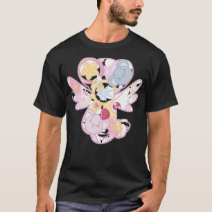 Schattigee cardcaptor Sakura kerochan silhouet roz T-shirt