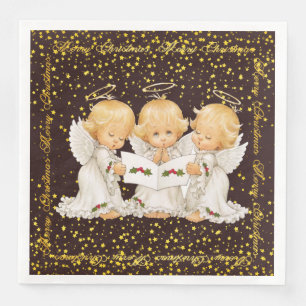 Schattigee Caroling Angels Dinner Paper servet