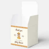 Schattigee carrousel genderneutraal baby shower bedankdoosjes (Geopend)