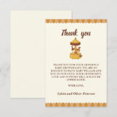 Schattigee carrousel genderneutraal baby shower bedankkaart (Voorkant / Achterkant)