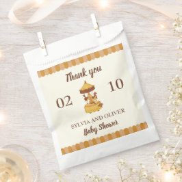 Schattigee carrousel genderneutraal baby shower bedankzakje