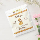 Schattigee carrousel genderneutraal baby shower bedankzakje (Gezegeld)