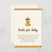 Schattigee carrousel genderneutraal baby shower informatiekaartje (Voorkant / Achterkant)