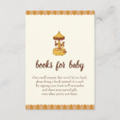 Schattigee carrousel genderneutraal baby shower informatiekaartje (Voorkant)