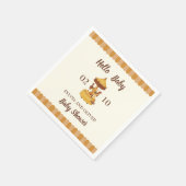 Schattigee carrousel genderneutraal baby shower servet (Hoek)