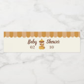 Schattigee carrousel genderneutraal baby shower waterfles etiket (Enkel label)