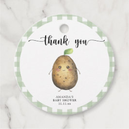 Schattigee cartoon aardappel baby shower Dank u Bedankjes Labels