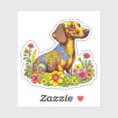 Schattigee Cartoon AI Dachshund Dog Sticker (Vel)