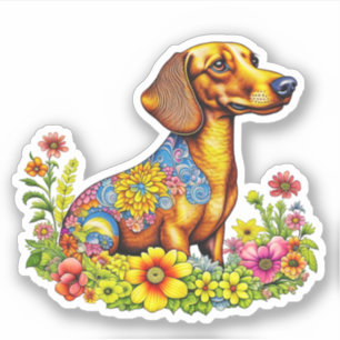 Schattigee Cartoon AI Dachshund Dog Sticker