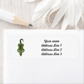 Schattigee Cartoon Alligator Etiket (Insitu)