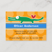 Schattigee Cartoon Alligator Kleurrijke Kind Profi Contactkaartje (Voorkant)