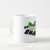 Schattigee Cartoon Alligator Snappy Oh Snap Funny  Koffiemok (Voorkant links)