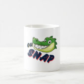 Schattigee Cartoon Alligator Snappy Oh Snap Funny  Koffiemok (Center)