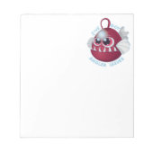 Schattigee Cartoon Anglerfish met tekst Notitieblok (Voorkant)