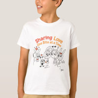 Schattigee Cartoon Animal Cookie T-Shirt – Liefde