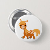 Schattigee Cartoon Appaloosa Pony Button Badge (Voorkant /achterkant)