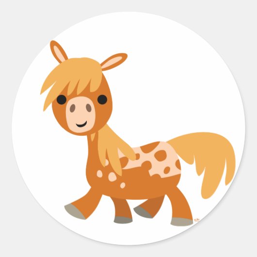 Schattigee Cartoon Appaloosa Pony sticker (Voorkant)