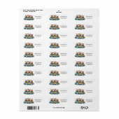 Schattigee Cartoon armadillos having plezier buize Etiket (Full Sheet)