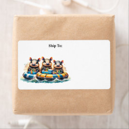 Schattigee Cartoon armadillos having plezier buize Etiket