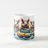 Schattigee Cartoon armadillos having plezier buize Koffiemok (Center)