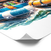 Schattigee Cartoon armadillos having plezier buize Poster (Hoek)