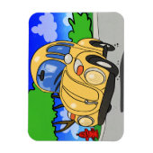 Schattigee Cartoon auto Magneet (Verticaal)