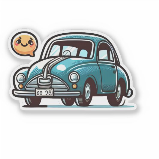 Schattigee Cartoon auto sticke Sticker (Voorkant)