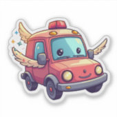 Schattigee Cartoon auto sticke Sticker (Voorkant)