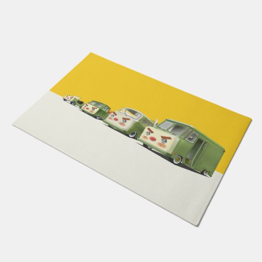 Schattigee Cartoon auto's opstelling Deurmat (Schuin)