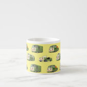 Schattigee Cartoon auto's opstelling Espresso Kop (Voorkant)