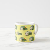 Schattigee Cartoon auto's opstelling Espresso Kop (Voorkant rechts)