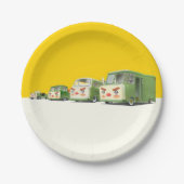 Schattigee Cartoon auto's opstelling Papieren Bordje (Voorkant)