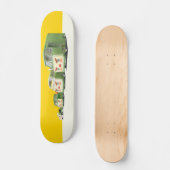 Schattigee Cartoon auto's opstelling Persoonlijk Skateboard (Voorkant)