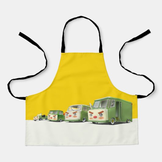 Schattigee Cartoon auto's opstelling Schort (Voorkant)