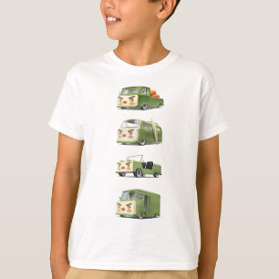 Schattigee Cartoon auto's opstelling T-shirt
