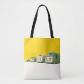 Schattigee Cartoon auto's opstelling Tote Bag (Voorkant)