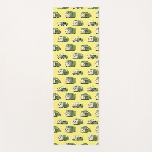 Schattigee Cartoon auto's opstelling Yogamat (Voorkant)